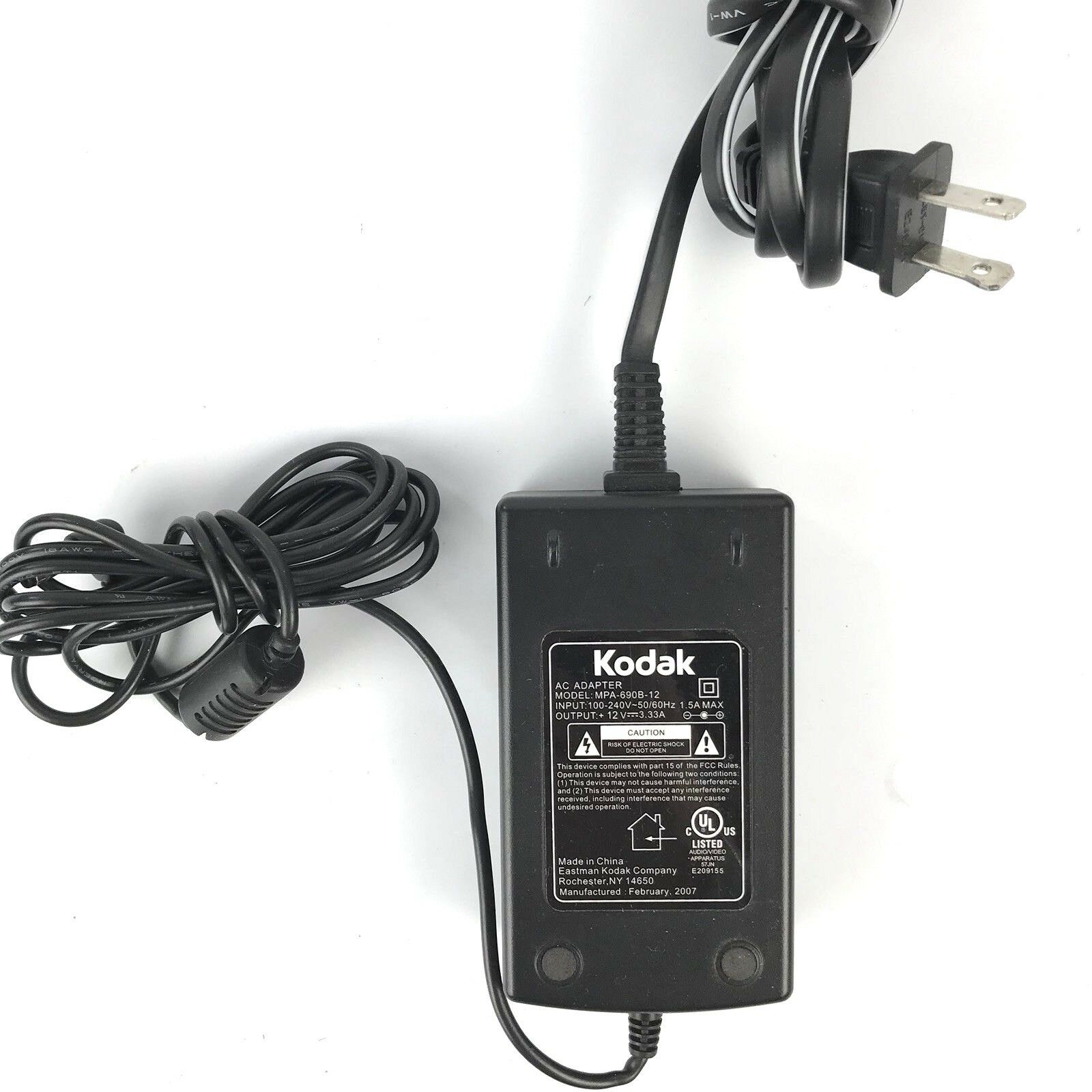 NEW KODAK MPA-690B-12 12V 3.33A AC Power Supply Adapter